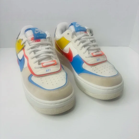 Nike Women's Blue and Orange Sneakers - Picture 3 of 7